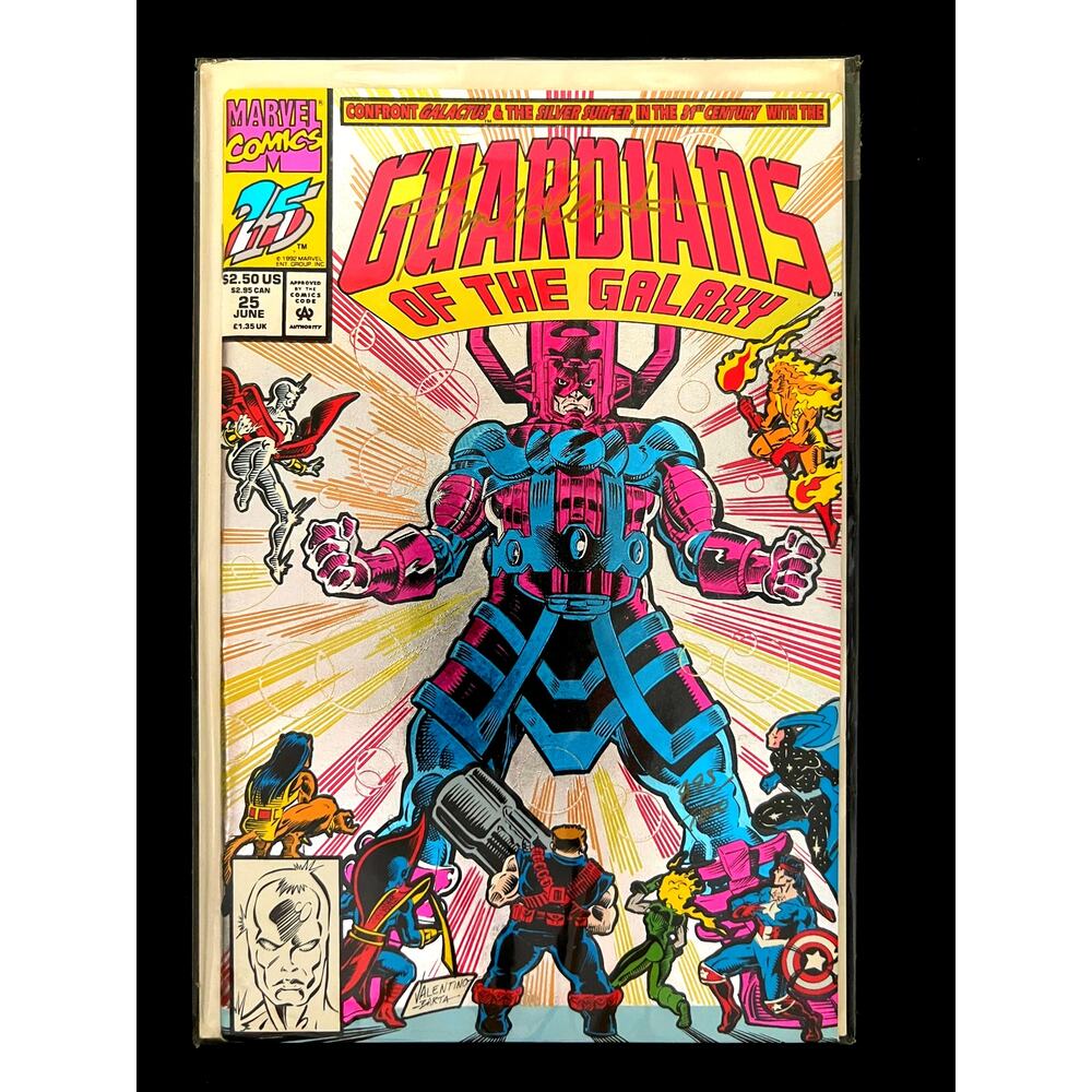 VINTAGE AUTOGRAPHED 1992 Marvel "GUARDIANS OF THE GALAXY" #25 - MINT - COA